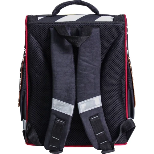 Рюкзак школьный каркасный с фонариками Bagland Успех 12 л. черный 175k (00551703): Спинка Ортопедическая (анатомическая)