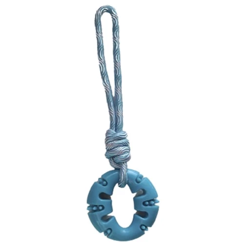 Игрушка AnimAll GrizZzly 9758 кольцо с канатом для собак 33х10х4 см PS8026 голубое (141309) фото 2