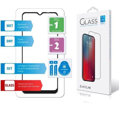 Аксессуар для смартфона ACCLAB Tempered Glass Full Glue Black for Samsung A225 Galaxy A22 фото 5