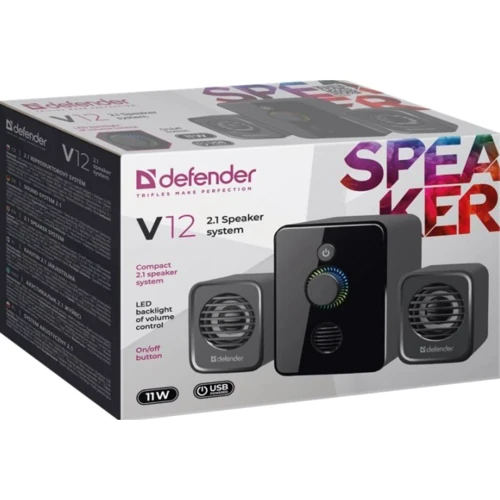Акустическая система Defender V12: Диапазон воспроизводимых частот 40-18000 Гц