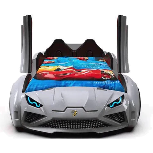 Дитяче ліжко машина Lamborghini біле: Матеріал пластик