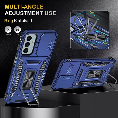 Аксесуар для смартфона Mobile Case Camshield Army Ring Navy для Samsung A155 Galaxy A15 4G / A15 5G: Тип накладка на заднюю часть
