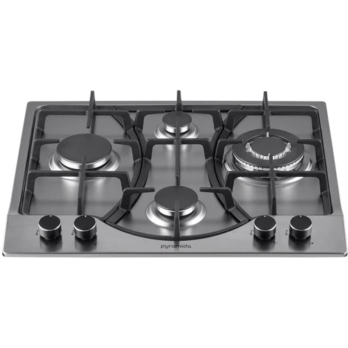 Варочная поверхность газовая Pyramida PFA 640 INOX LUXE: Рабочая поверхность нержавеющая сталь