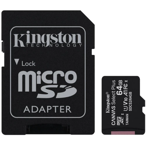 Карта памяти Kingston 64GB microSDXC Class 10 UHS-I U1 V10 A1 Canvas Select Plus 2 Pack + adapter (SDCS2/64GB-2P1A)