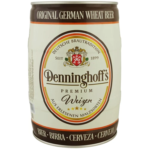 Пиво Denninghoff's Weizen светлое нефильтрованное 5.3 % 5 л (FSH_4260423410176)