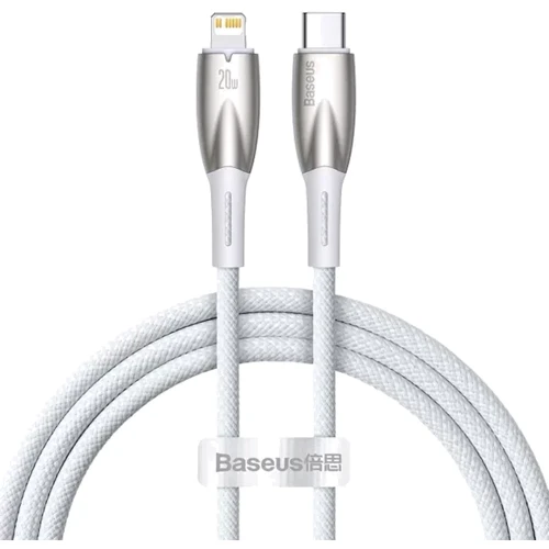 Кабель Baseus Cable USB-C to Lightning Glimmer Series Fast Charging Data 1m White (CADH000002)