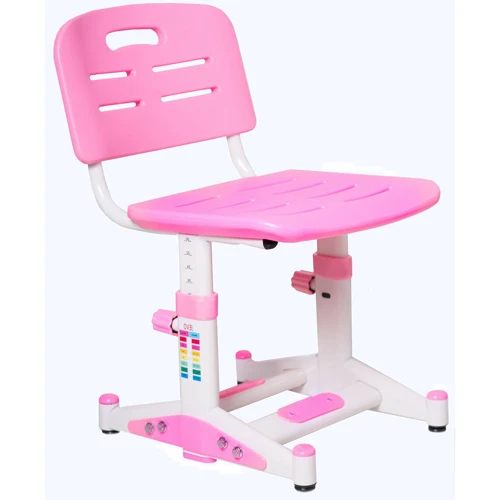Стільчик Evo-kids EVO-301 PN (арт.EVO-301 PN) білий метал / сидіння, спинка, накладки-рожеві: Регулювання Висоти сидіння