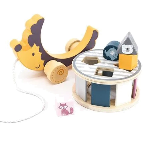 Дерев'яна каталка-сортер Viga Toys PolarB Їжачок (44025)