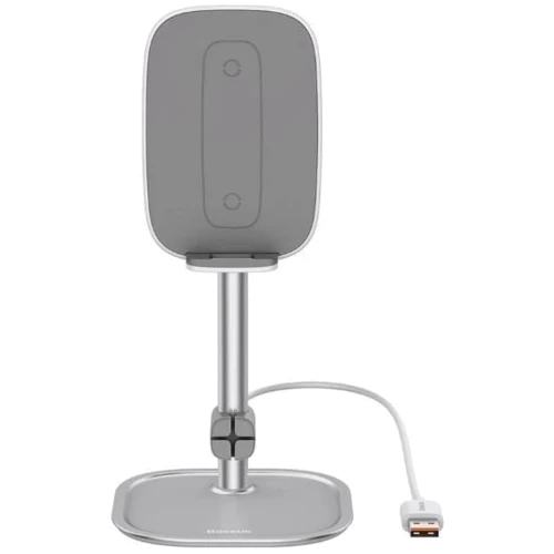 Тримач Baseus Desk Holder Wireless Charger 15W Silver (SUWY-D0S) для Apple iPhone 16 I 15 I 14 I 13 I 12 series: Сумісність Для смартфона, Apple