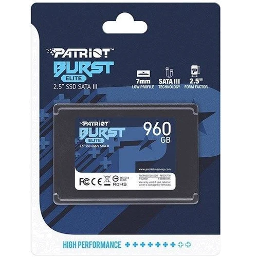 Patriot Burst Elite 960 GB (PBE960GS25SSDR) UA: Інтерфейс підключення SATA III