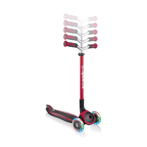 Самокат Globber серії Master Lights червоний, колеса з підсвічуванням, до 50кг, 4+: Максимальне допустиме навантаження, кг 50