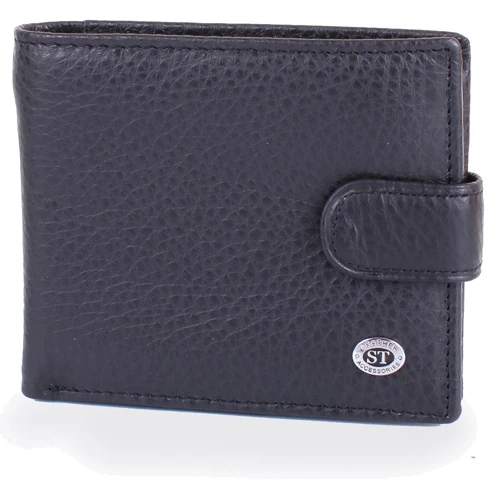 Мужское портмоне ST Leather Accessories черное (NST104-black)