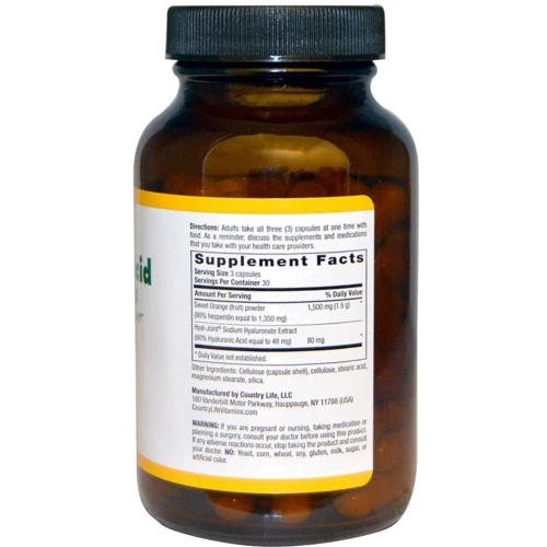 Country Life Bio-Aktive Hyaluronic Acid complex 90 caps Биоактивный комплекс гиалуроновой кислоты: Тип Гиалуроновая кислота