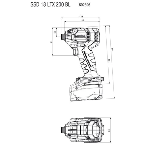 Гайковерт Metabo SSD 18 LTX 200 BL (602396890): Назначение профессиональный