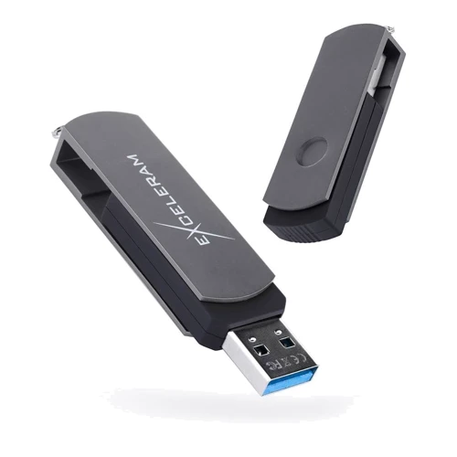 USB-флешка eXceleram 64GB P2 Series USB 3.1 Gen 1 Grey/Black (EXP2U3GB64)