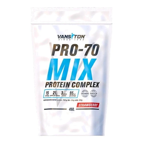 Протеин Vansiton Pro-70 Mix 450 g /15 servings/ Strawberry