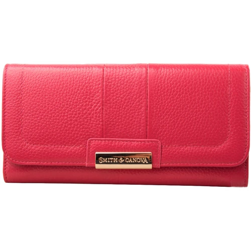 Женский кошелек Smith&Canova красный (FUL-28536-fuchsia)