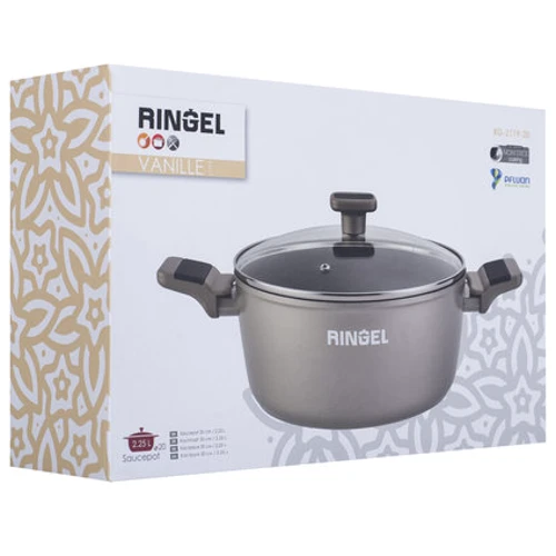 Каструля RINGEL Vanille 24см з кришкою (RG-2119-24): Діаметр, см 24