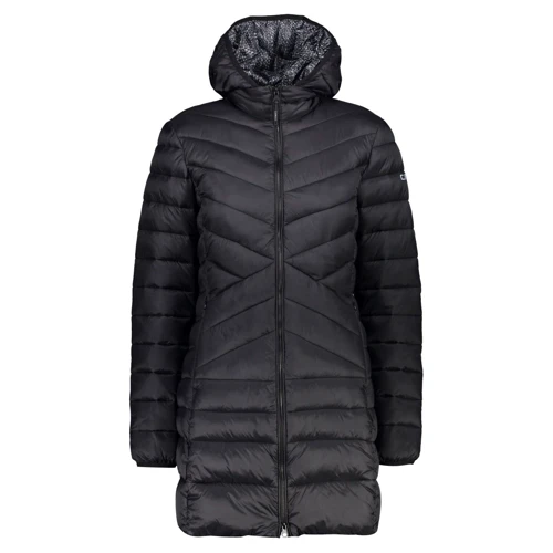 Куртка CMP Woman Coat Zip Hood 39Z0506-U901 42 (34) черная зимняя с капюшоном