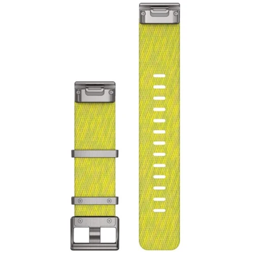 Ремешок Garmin MARQ QuickFit 22m Jacquard Weave Nylon Strap Yel/Green (010-12738-23): Цвет зеленый