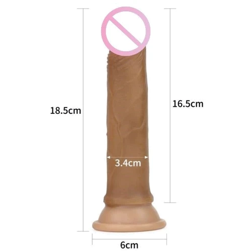 Фаллоимитатор Lovetoy 7" Dual-Layered Liquid Silicone Nature Cock, Brown