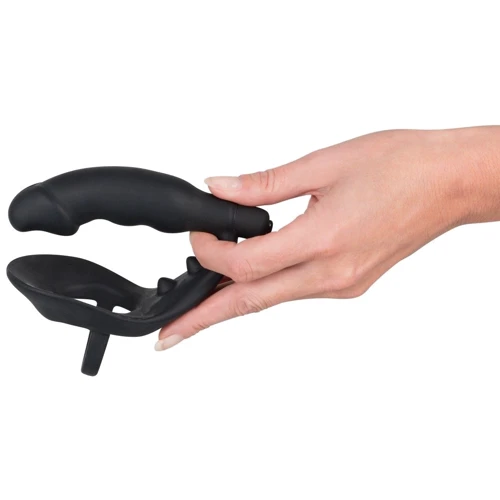 Стимулятор простаты с эрекционным кольцом Orion Black Velvets Ring & Plug