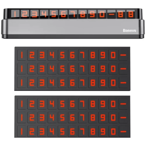 Табличка для парковки с номером телефона Baseus Moonlight Box Series Temporary Parking Number Plate ACNUM-B0G фото 2