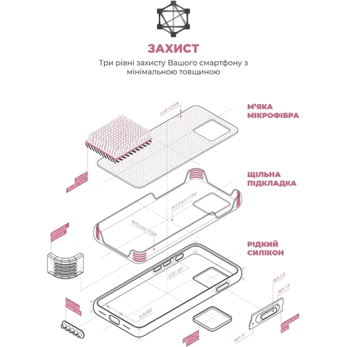 Чехол для iPhone ArmorStandart ICON2 MagSafe Pink for iPhone 15 Pro Max (ARM77013): Тип чехла накладка на заднюю часть