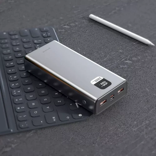 Внешний аккумулятор Proove Power Bank 20000mAh Guardian 22.5W Metal Gray: Особенности беспроводная зарядка, Индикатор заряда