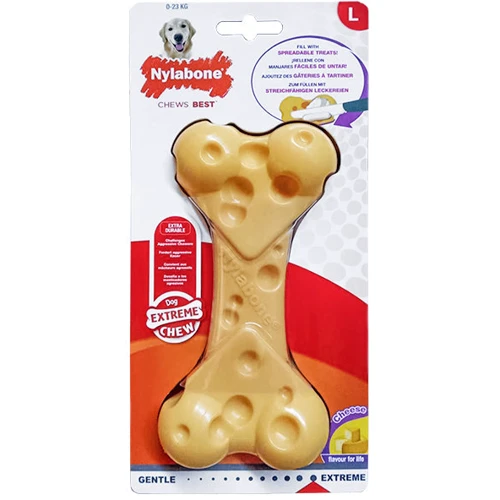 

Игрушка Nylabone Extreme Chew Cheese Bone для собак жевательная , вкус сыра 17.5x8x4 см бежевая (84105)