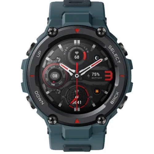 Смарт-часы Amazfit T-Rex Pro Steel Blue: Дисплей 1.3 AMOLED (360 x 360)
