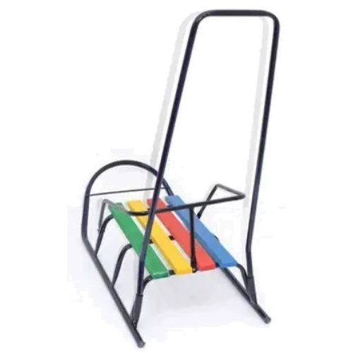 Санки Классик круглые полозья синие с ручкой (23620)