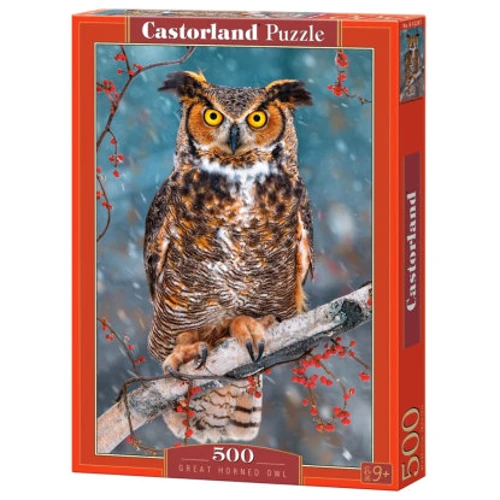 Пазл Castorland 500 животные Большая рогатая сова (0505-52387)