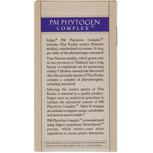 Solgar PM PhytoGen Complex, 60 Tabs