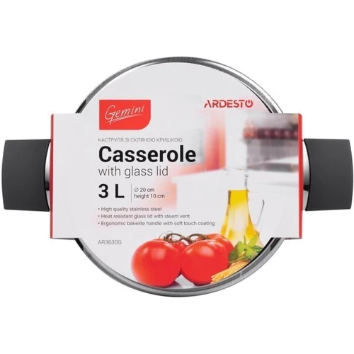 Кастрюля Ardesto Gemini 3 л (AR3630G): Тип Традиционная