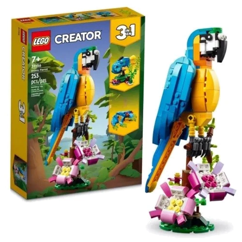 Конструктор LEGO Creator 3-in-1 Экзотический попугай 253 детали (31136): Рекомендуемый возраст 7+