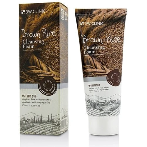 3W Clinic Brown Rice Foam Cleansing Пенка для умывания с коричневым рисом 100 ml