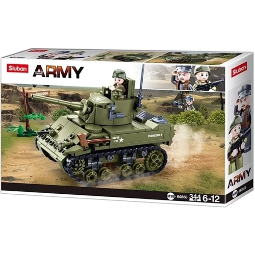 Конструктор Sluban Army Легкий танк М5 344 деталі (M38-B0856) фото 5