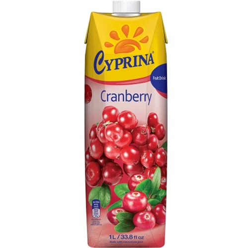 Напиток сокосодержащий Cyprina Клюква 1 л (5290074002405)