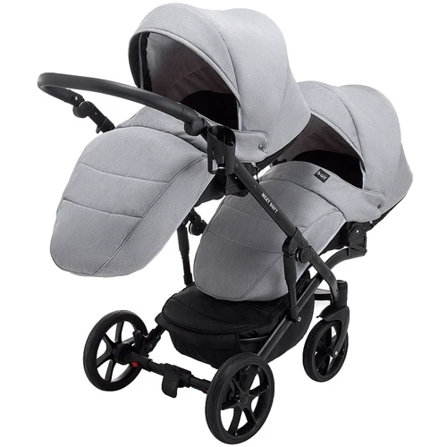 Коляска 2 в 1 для двойни Bair Next DUO Soft 10 Серый (625793): Пол ребенка Унисекс