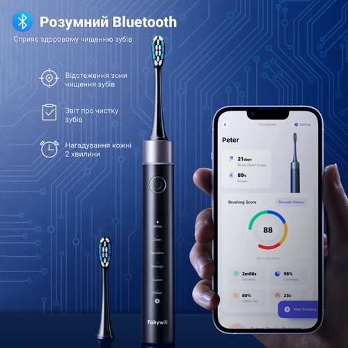 Зубная щетка Fairywill P80S: Назначение взрослая
