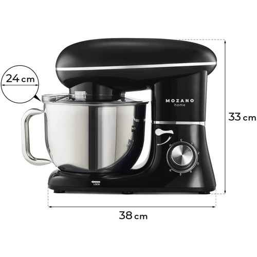 Миксер Mozano Rob 01 1400W Black: Материал чаши Нержавеющая сталь