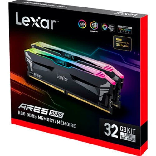 Lexar 32 GB (2x16GB) 6800 MHz Ares Gaming RGB (LD5U16G68C34LA-RGD): Тип DDR5
