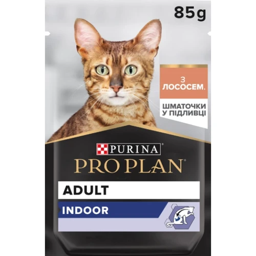 Влажный корм для кошек Purina Pro Plan Adult Indoor соус с лососем 26х85 г (8445290172990): Тип Влажный корм