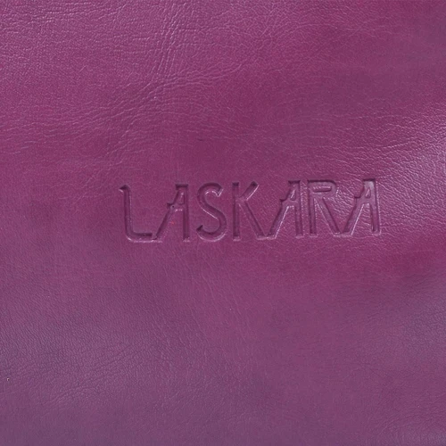 Жіноча сумка тоут Laskara темно-фіолетова (LK10186-plum): Тип ручки Зі знімним ременем, Плечовий ремінь, З двома ручками, Довга ручка
