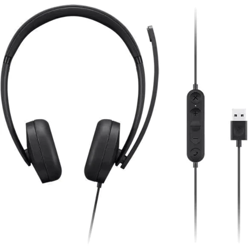 Навушники Lenovo USB-A Wired Stereo Gen 2 Black (4XD1P83425): Тип конструкції накладные