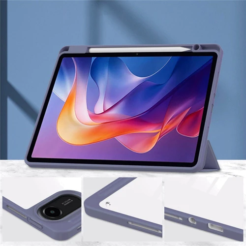 Аксесуар для планшетних ПК BeCover Soft Edge TPU з Pencil Mount Purple для Xiaomi Redmi Pad 2 (713663)