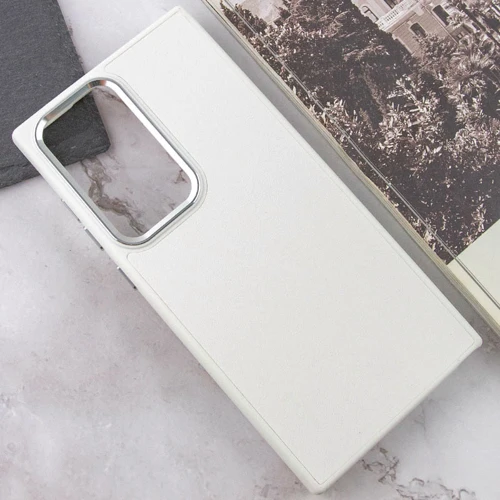 Чехол для телефонов TPU Case Bonbon Leather Metal Style White for Samsung S918 Galaxy S23 Ultra: Тип накладка на заднюю часть