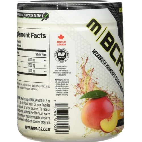 Аминокислота для спорта Nutrabolics mBCAA 6000 240 g /30 servings/ Peach Mango