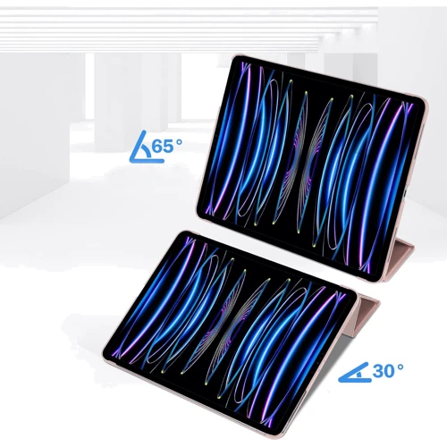 Аксессуар для iPad BeCover Case Book Tri Fold Hard Pink for iPad Pro 12.9 (2020-2022) (711721): Материал искусственная кожа